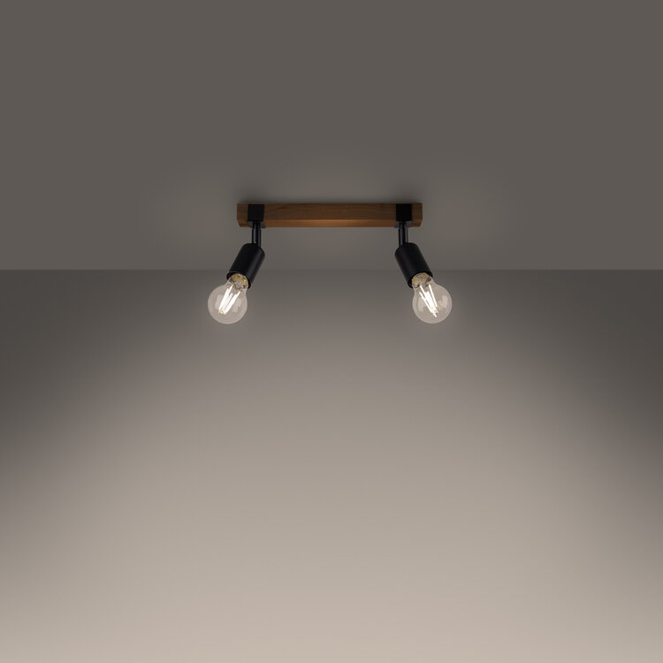 Sollux Lighting Deckenleuchte ZUCA 2 schwarz