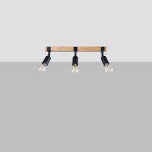 Sollux Lighting Ceiling lamp ZUCA 3 black