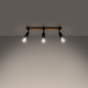 Sollux Lighting Plafondlamp ZUCA 3 zwart