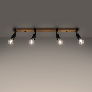 Sollux Lighting Ceiling lamp ZUCA 4 black