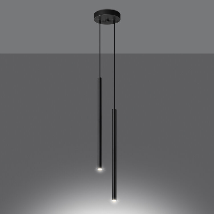 Sollux Lighting Hanglamp PASTELO 2 zwart
