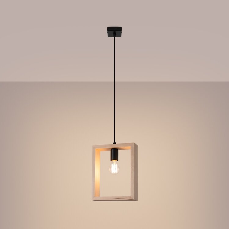 Sollux Lighting Hanglamp ARIES natuurlijk hout