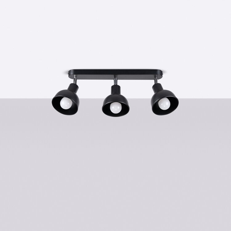 Sollux Lighting Ceiling lamp ELBA 3 black