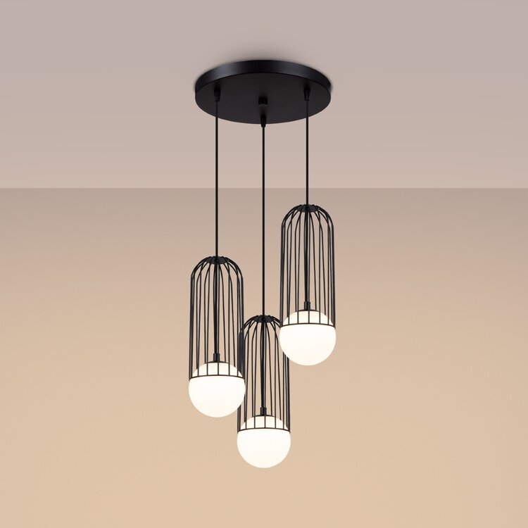 Sollux Lighting Pendant lamp BRINA 3P black
