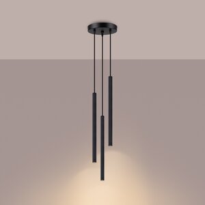 Sollux Lighting Pendant lamp ARCHE 3P black