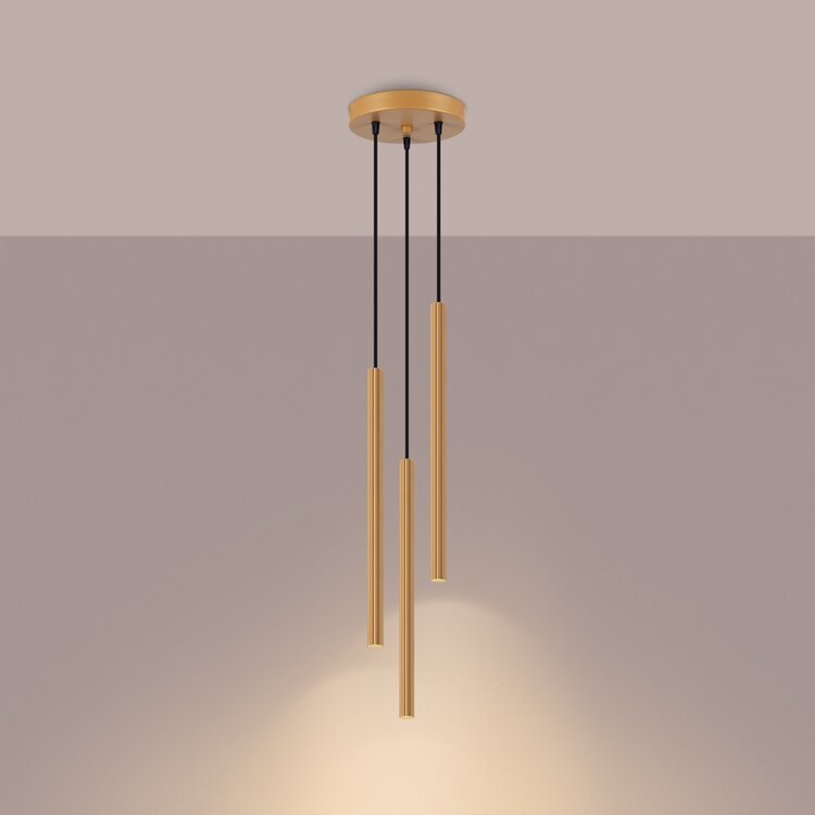 Sollux Lighting Hanglamp ARCHE 3P goud