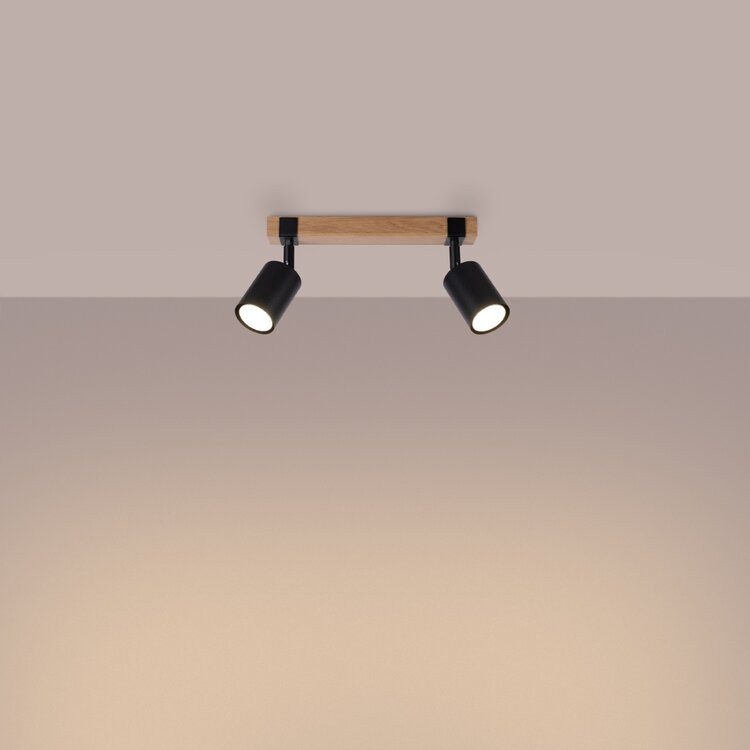 Sollux Lighting Plafond FAGER 2 Schwarz