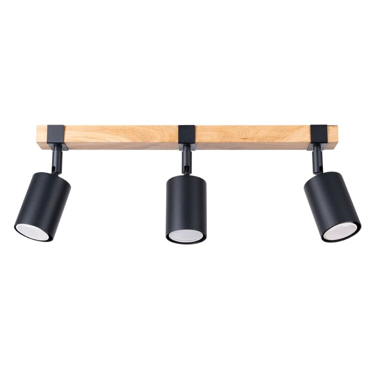 Sollux Lighting Plafondlamp FAGER 3 zwart