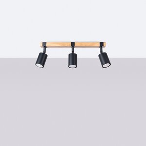 Sollux Lighting Ceiling lamp FAGER 3 black