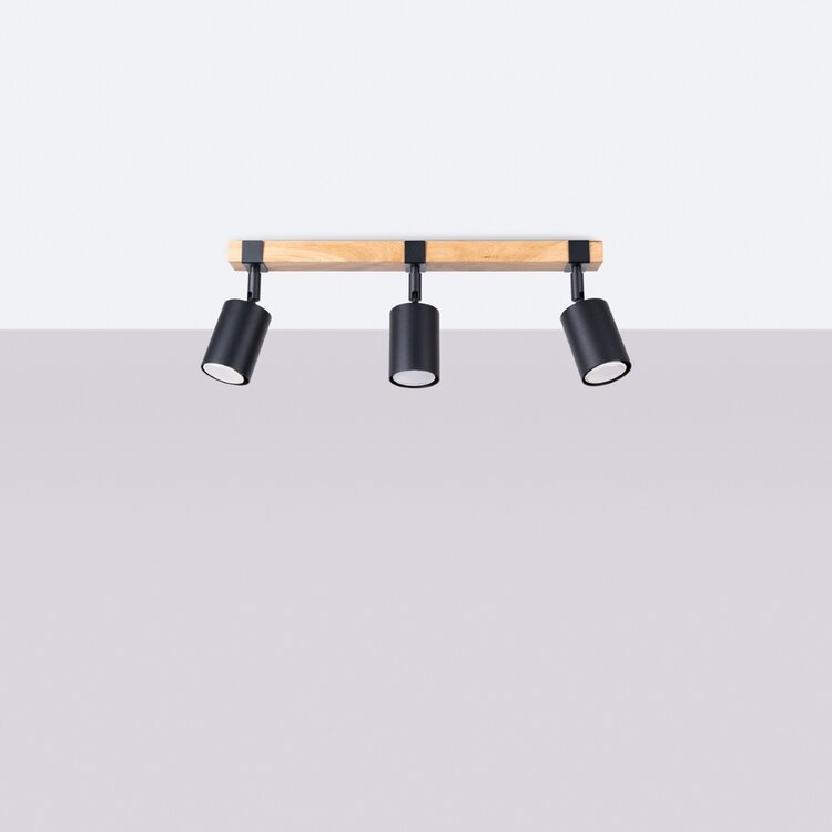 Sollux Lighting Plafond FAGER 3 Schwarz