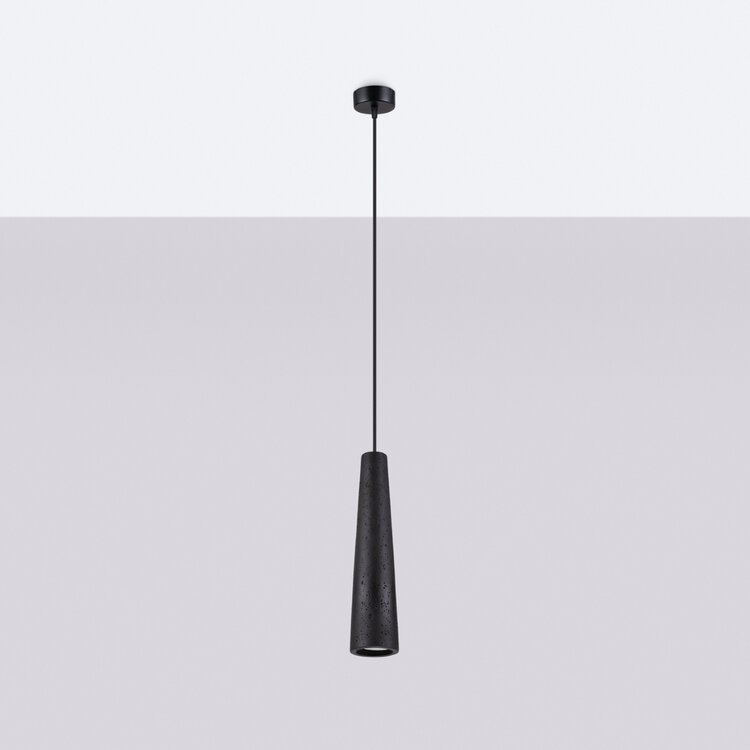 Sollux Lighting Pendant lamp ELECTRA black concrete