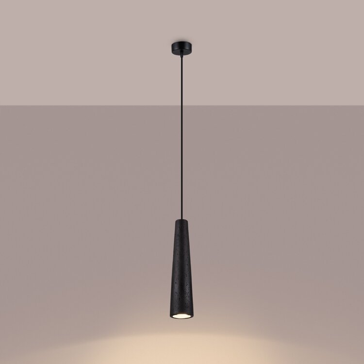 Sollux Lighting Pendant lamp ELECTRA black concrete