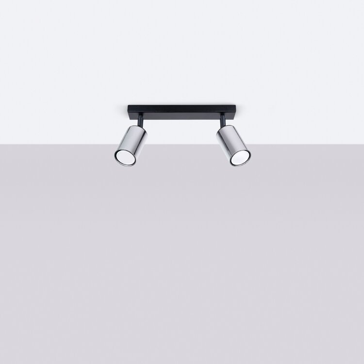 Sollux Lighting Ceiling lamp WINX 2 black/chrome