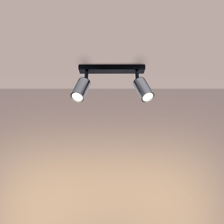 Sollux Lighting Ceiling lamp WINX 2 black/chrome