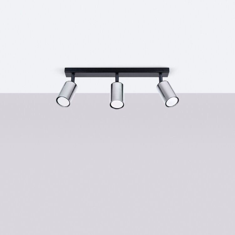 Sollux Lighting Ceiling lamp WINX 3 black/chrome