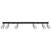 Plafondlamp WINX 6L zwart/chroom