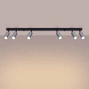 Sollux Lighting Ceiling lamp WINX 6L black/chrome