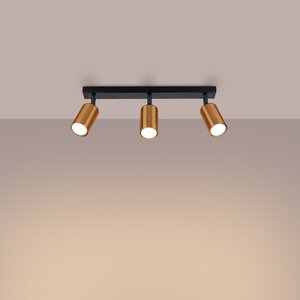 Sollux Lighting Plafond WINX 3 schwarz/kupfer