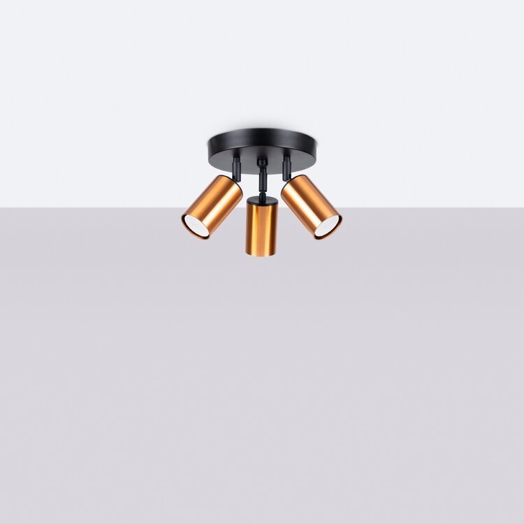 Sollux Lighting Ceiling lamp WINX 3P black/cooper