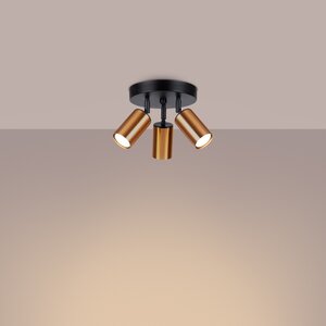 Sollux Lighting Ceiling lamp WINX 3P black/cooper