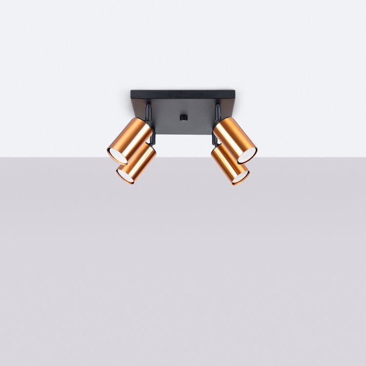 Sollux Lighting Ceiling lamp WINX 4 black/cooper