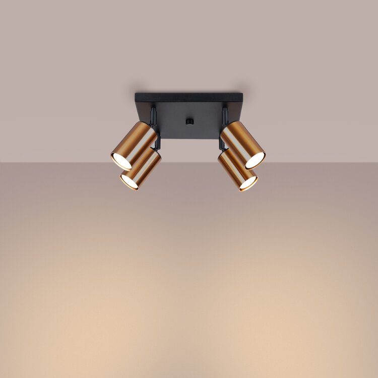 Sollux Lighting Ceiling lamp WINX 4 black/cooper