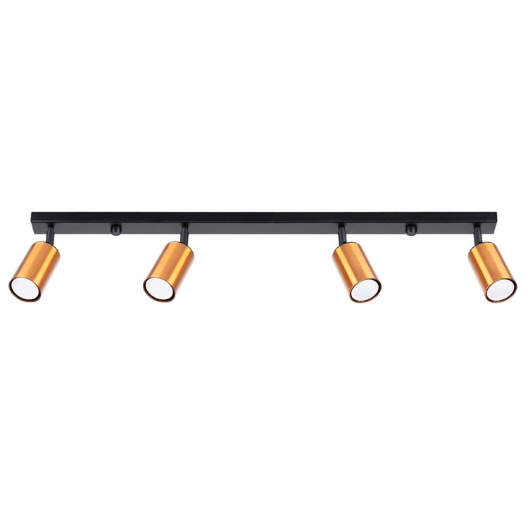 Sollux Lighting Plafondlamp WINX 4L zwart/cooper