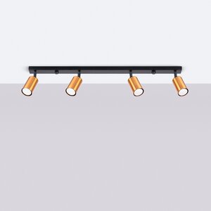 Sollux Lighting Plafond WINX 4L schwarz/kupfer