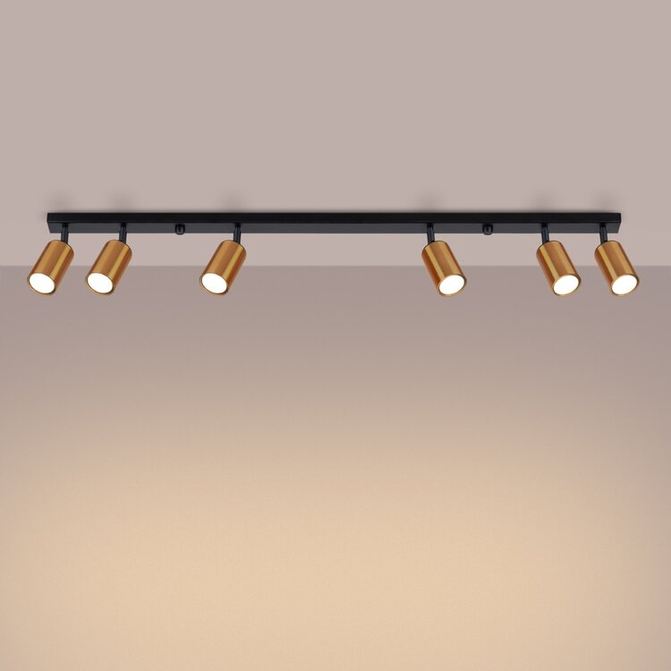 Sollux Lighting Ceiling lamp WINX 6L black/cooper