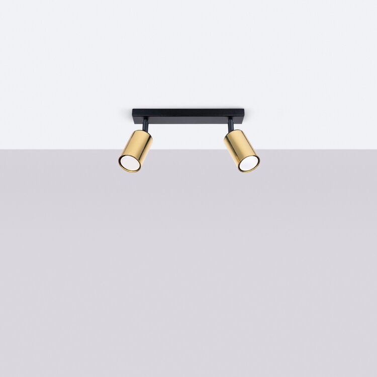 Sollux Lighting Plafond WINX 2 schwarz/gold