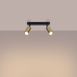 Sollux Lighting Plafondlamp WINX 2 zwart/goud