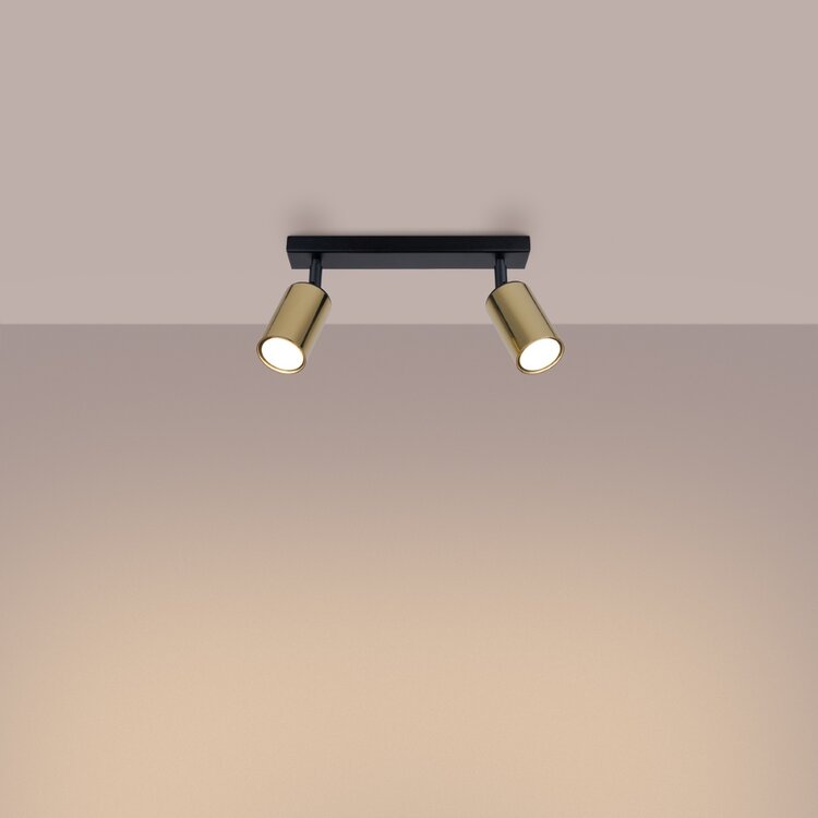 Sollux Lighting Plafondlamp WINX 2 zwart/goud