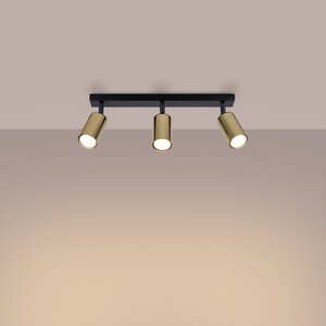 Sollux Lighting Plafond WINX 3 schwarz/gold