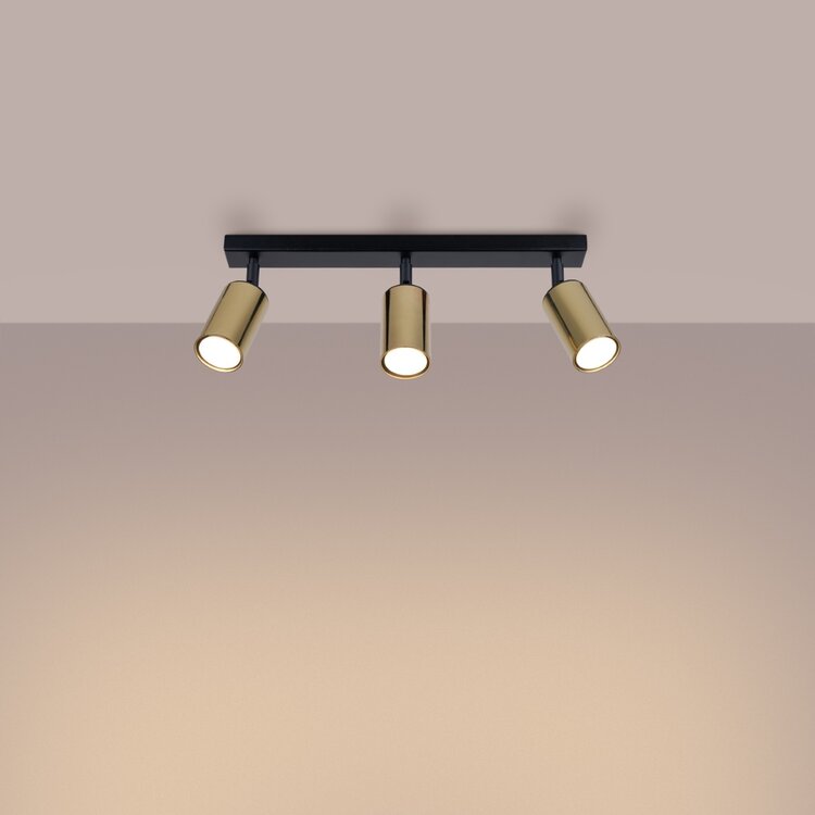 Sollux Lighting Plafondlamp WINX 3 zwart/cooper