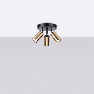 Sollux Lighting Ceiling lamp WINX 3P black/gold