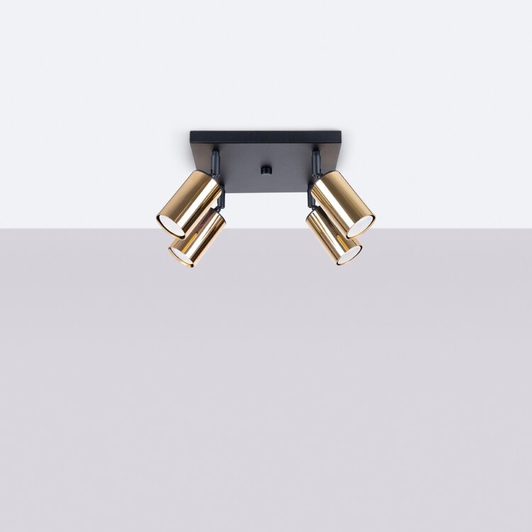 Sollux Lighting Ceiling lamp WINX 4 black/gold