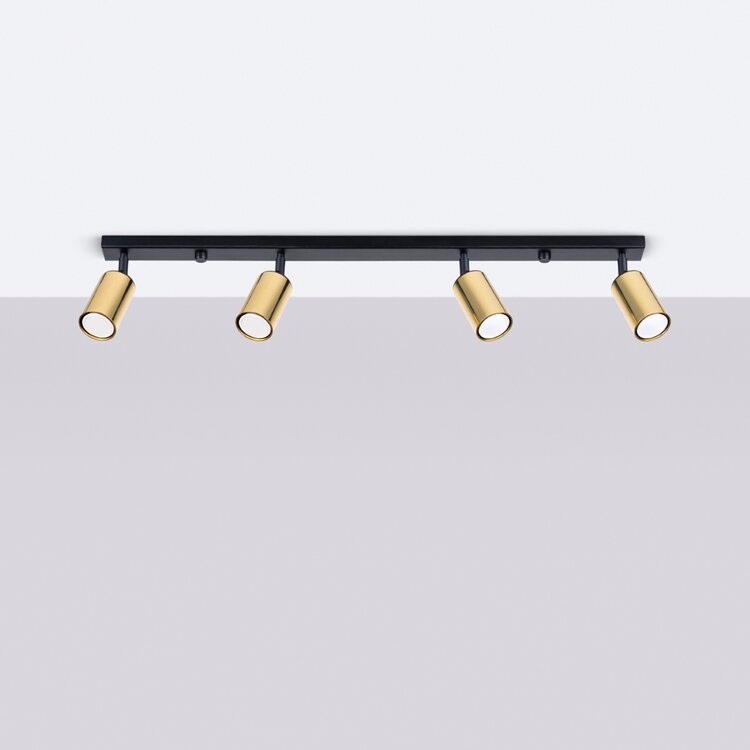 Sollux Lighting Plafond WINX 4L schwarz/gold