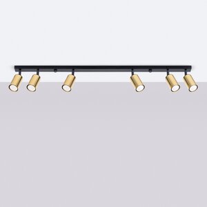Sollux Lighting Ceiling lamp WINX 6L black/gold