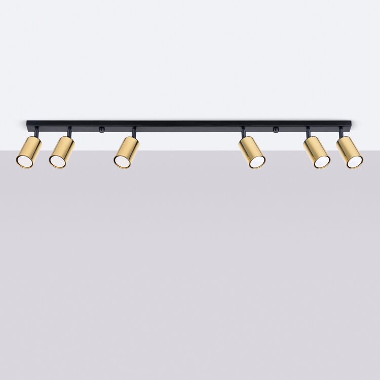 Sollux Lighting Ceiling lamp WINX 6L black/gold