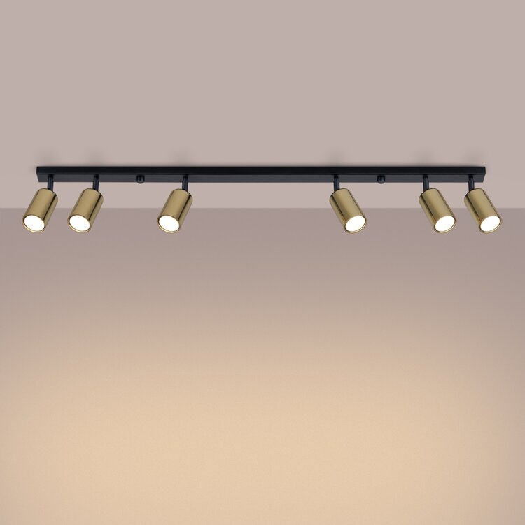 Sollux Lighting Plafond WINX 6L schwarz/gold