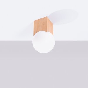 Sollux Lighting Plafondlamp SOLIS natuurlijk hout