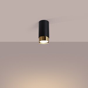 Sollux Lighting Ceiling lamp NERO 12,5 black/gold