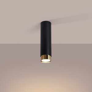 Sollux Lighting Ceiling lamp NERO 22,5 black/gold