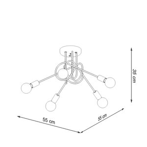 Sollux Lighting Chandelier LOOP 5 white