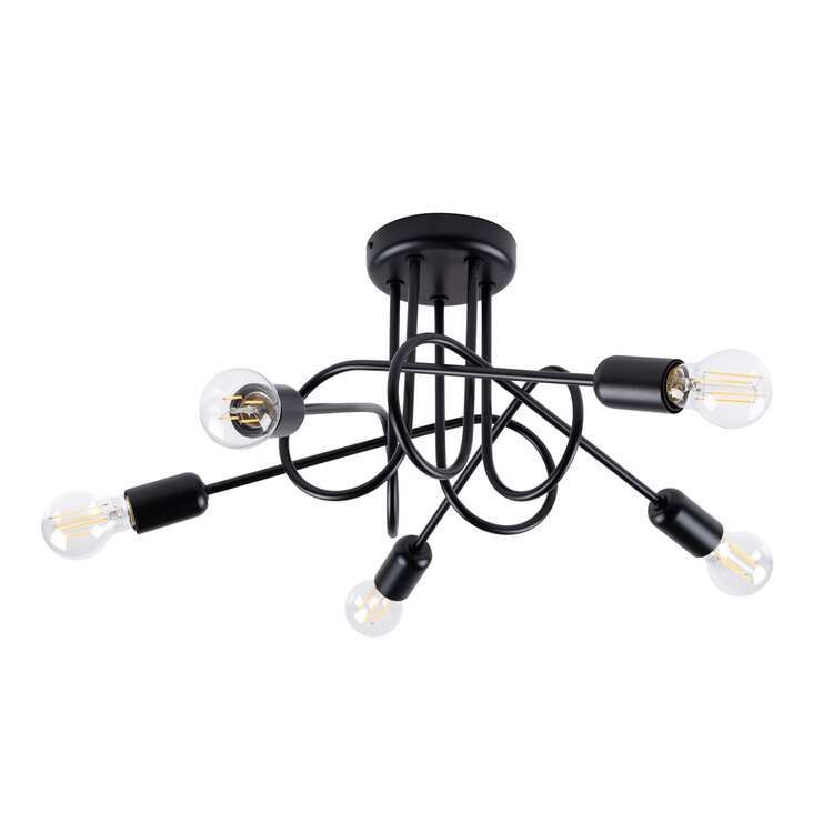 Sollux Lighting Chandelier LOOP 5 black
