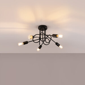 Sollux Lighting Chandelier LOOP 5 black