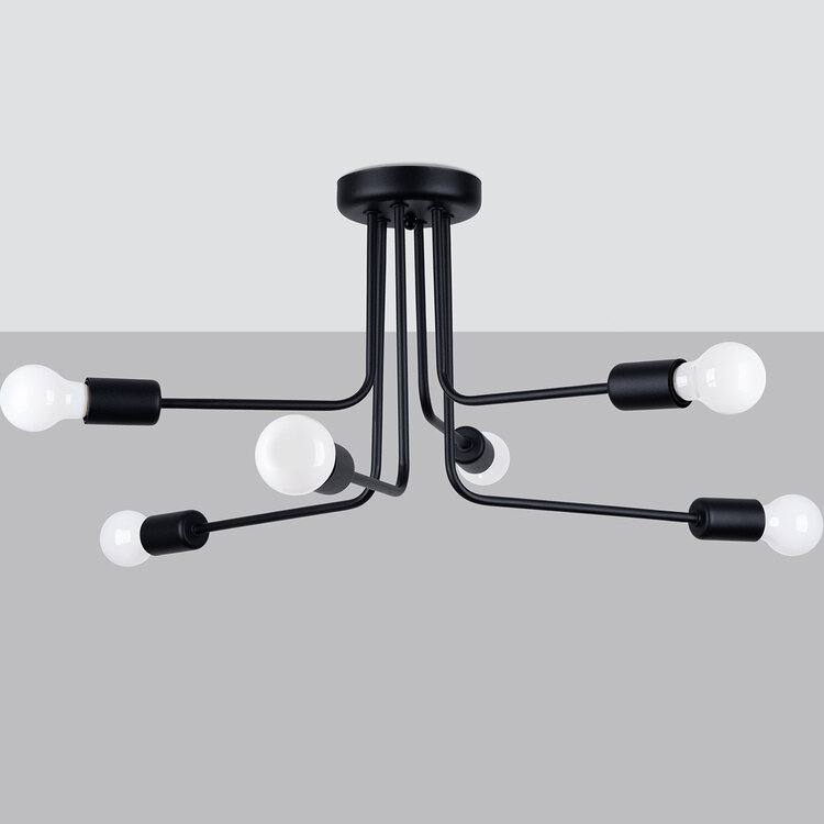 Sollux Lighting Chandelier NORAH 6 black