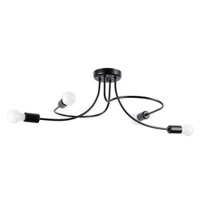 Sollux Lighting Chandelier LEVAR 4 black
