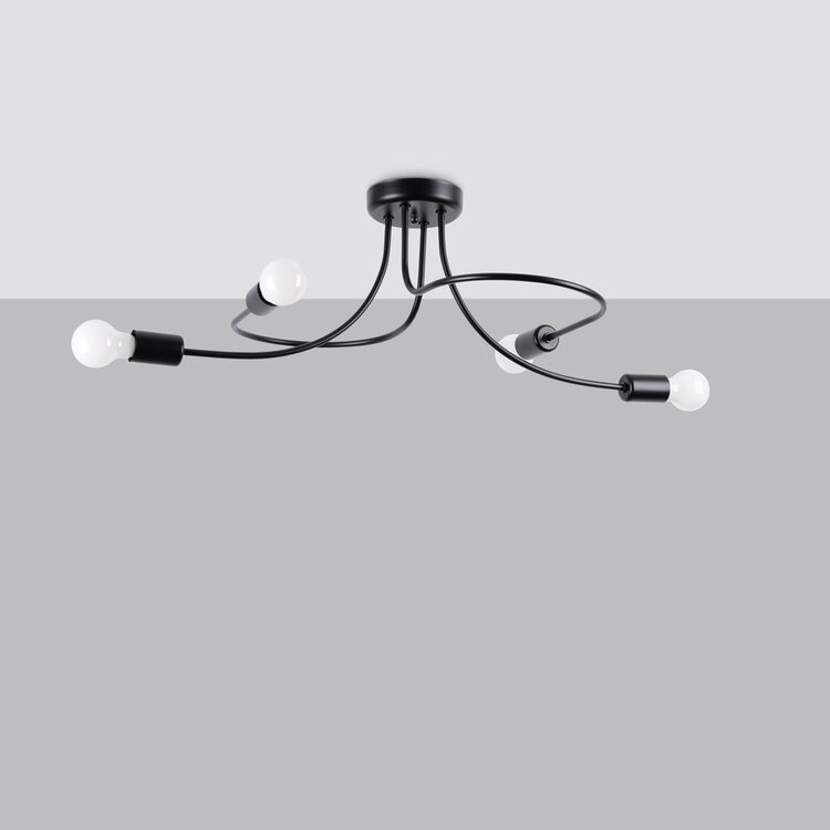 Sollux Lighting Chandelier LEVAR 4 black