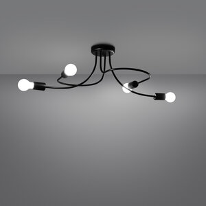 Sollux Lighting Kroonluchter LEVAR 4 zwart
